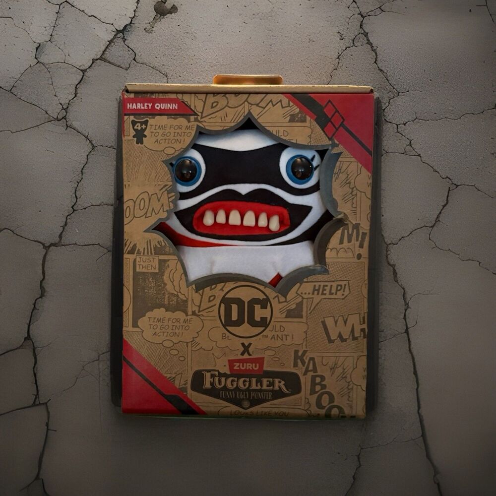 FUGGLER DC HARLEY QUINN 9IN FUNNY UGLY MONSTER SOFT PLUSH COLLECTIBLE